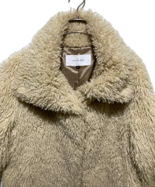 LE CIEL BLEU（ルシェルブルー）LE CIEL BLEU (ルシェルブルー) Faux Fur Stand Collar Coat ベージュ サイズ:36の古着・服飾アイテム
