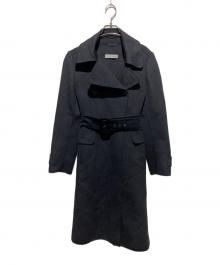 SPORT MAX（スポーツマックス）の古着「CUCITO A MANO カシミヤ混ロングコート」｜ブラック
