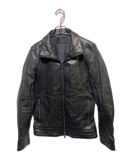 Junhashimoto（ジュンハシモト）Junhashimoto (ジュンハシモト) INNER RIDERS LAMB/レザーライダースジャケット ブラック サイズ:2の古着・服飾アイテム