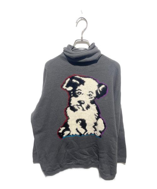 krizia maglia（クリッツィア マグリア）krizia maglia (クリッツィア マグリア) ヴィンテージアニマル柄ニット グレー サイズ:40の古着・服飾アイテム