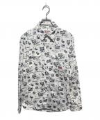 Hysteric Glamourヒステリックグラマー）の古着「総柄シャツ」｜ホワイト