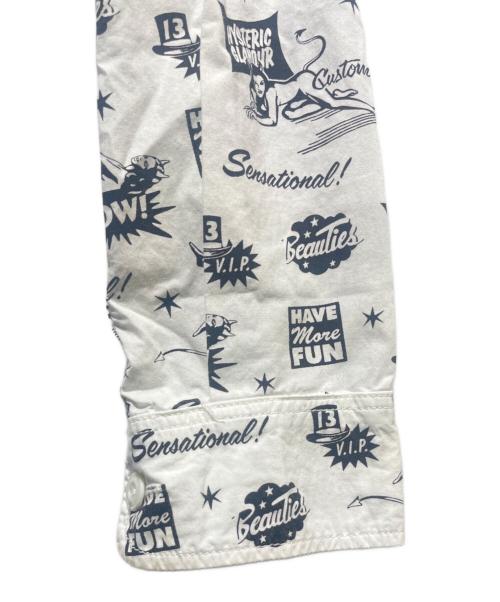 Hysteric Glamour（ヒステリックグラマー）Hysteric Glamour (ヒステリックグラマー) 総柄シャツ ホワイト サイズ:Mの古着・服飾アイテム