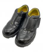 DIESELディーゼル）の古着「レザーベルクロシューズ」｜ブラック