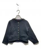 TOMORROW LAND collectionトゥモローランドコレクション）の古着「フレンチテリー クルーネックジャケット」｜ブラック