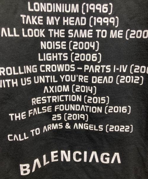 BALENCIAGA（バレンシアガ）BALENCIAGA (バレンシアガ) 24SS  ダメージ加工CONNECTED プリントTシャツ ブラック サイズ:Lの古着・服飾アイテム