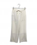 green label relaxingグリーンレーベルリラクシング）の古着「ドライクロスパンツ」｜オフホワイト