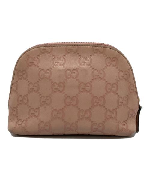 GUCCI（グッチ）GUCCI (グッチ) コスメポーチ ピンクの古着・服飾アイテム