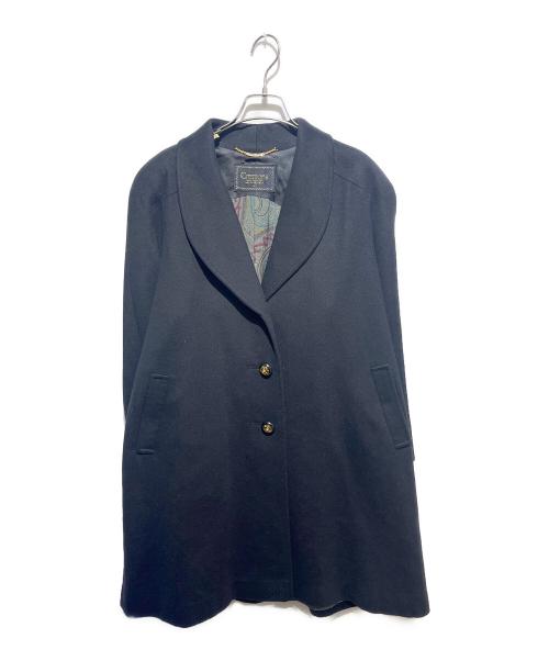 CREMONA（クレモナ）CREMONA (クレモナ) 裏地ペイズリー柄カシミヤダブルコート ネイビー サイズ:9の古着・服飾アイテム