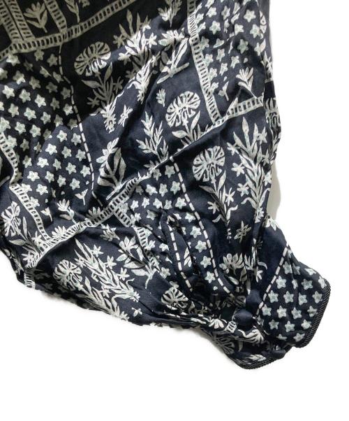 ne quittez pas（ヌキテパ）ne quittez pas (ヌキテパ) MODAL SATIN PATCHWORK PRINT DRESS ブラック サイズ:Sの古着・服飾アイテム