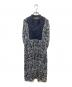 ne quittez pas（ヌキテパ）の古着「MODAL SATIN PATCHWORK PRINT DRESS」｜ブラック