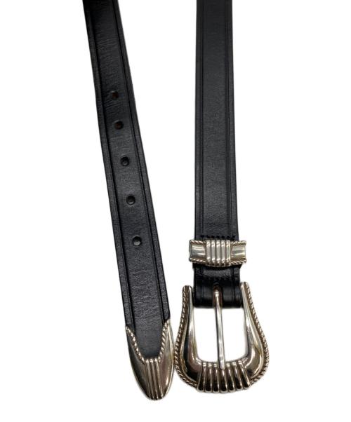 TORY LEATHER（トリーレザー）tory leather (トリーレザー) ウエスタンバックルレザーベルト ブラックの古着・服飾アイテム