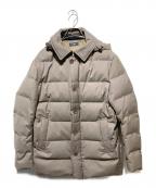 SHIPSシップス）の古着「GOOSE DOWN ウール シングル ダウンコート」｜ベージュ