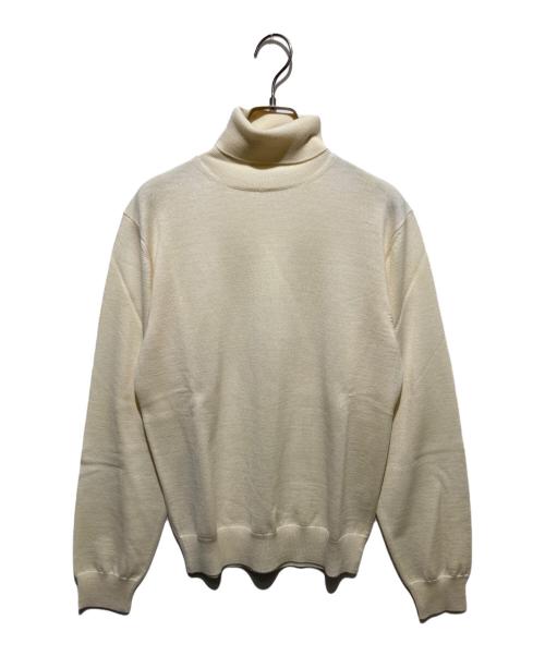BEAMS F（ビームスエフ）BEAMS F (ビームスエフ) タートルネックニット ホワイト サイズ:48の古着・服飾アイテム