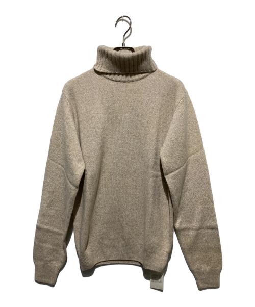 BEAMS F（ビームスエフ）BEAMS F (ビームスエフ) タートルネックニット ベージュ サイズ:48 未使用品の古着・服飾アイテム