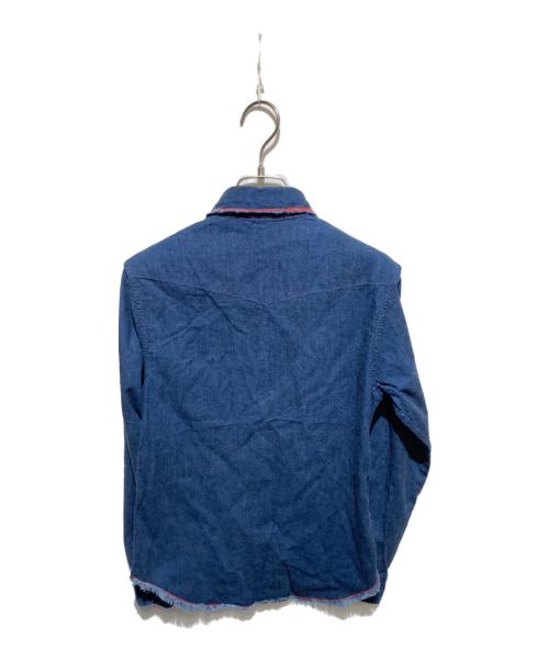 45R（フォーティファイブ・アール）45R (フォーティファイブ・アール) 赤糸ステッチコットンシャツ インディゴ サイズ:2の古着・服飾アイテム