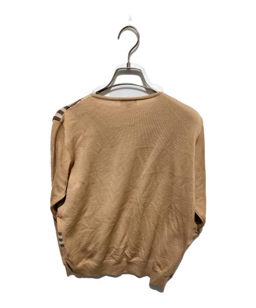 Burberry's（バーバリー）Burberry's (バーバリーズ) 金釦ノバチェックニットカーディガン ブラウン サイズ:SPの古着・服飾アイテム