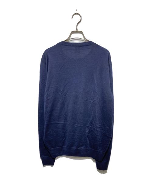 FEDELI（フェデーリ）FEDELI (フェデーリ) ハイゲージカシミアシルクソリッドクルーネックニット ネイビー サイズ:52の古着・服飾アイテム