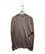 FEDELIフェデーリ）の古着「ハイゲージカシミアシルクソリッドクルーネックニット」｜ブラウン