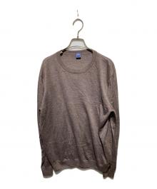 FEDELI（フェデーリ）の古着「ハイゲージカシミアシルクソリッドクルーネックニット」｜ブラウン