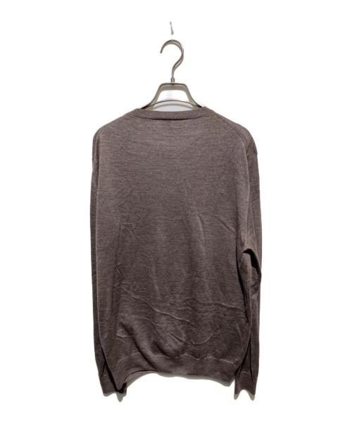 FEDELI（フェデーリ）FEDELI (フェデーリ) ハイゲージカシミアシルクソリッドクルーネックニット ブラウン サイズ:52の古着・服飾アイテム