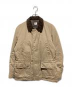 LUIGI BORRELLIルイジボレッリ）の古着「襟コーズダウンジャケット」｜ベージュ