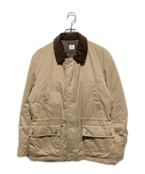 LUIGI BORRELLI（ルイジボレッリ）LUIGI BORRELLI (ルイジボレッリ) 襟コーズダウンジャケット ベージュ サイズ:48の古着・服飾アイテム
