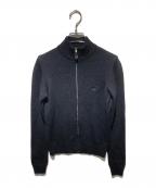 BURBERRY BLUE LABELバーバリーロンドンブルーレーベル）の古着「フルジップニット」｜ブラック