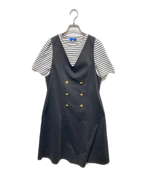 BLUE LABEL CRESTBRIDGE（ブルーレーベルクレストブリッジ）BLUE LABEL CRESTBRIDGE (ブルーレーベルクレストブリッジ) ジャンパースカートセットアップ ブラック サイズ:38の古着・服飾アイテム