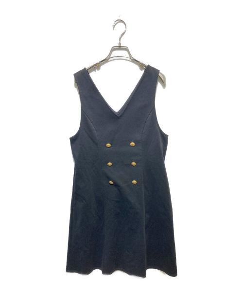 BLUE LABEL CRESTBRIDGE（ブルーレーベルクレストブリッジ）BLUE LABEL CRESTBRIDGE (ブルーレーベルクレストブリッジ) ジャンパースカートセットアップ ブラック サイズ:38の古着・服飾アイテム