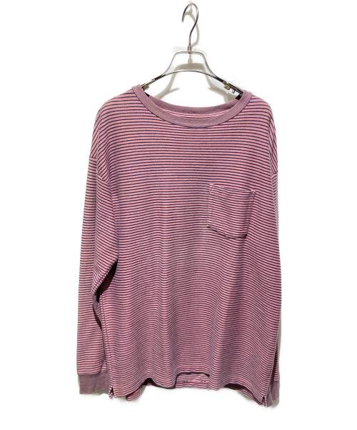 CAL O LINE（キャルオーライン）CAL O LINE (キャルオーライン) ボーダーカットソー ピンク サイズ:Ｍの古着・服飾アイテム
