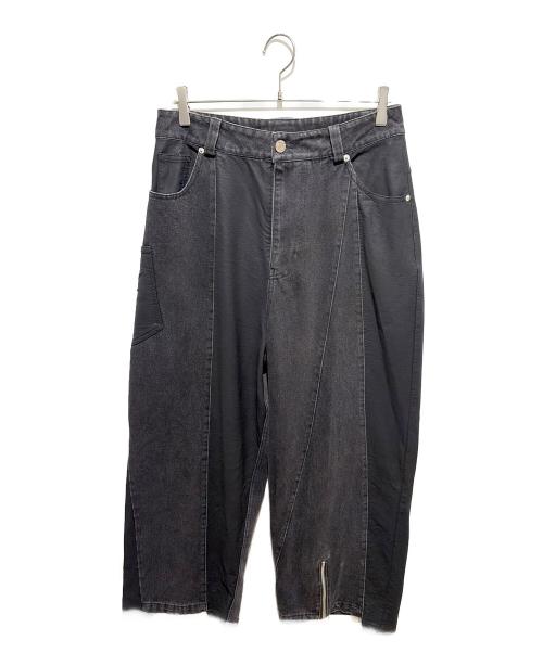 MAMC（エムエーエムシー）MAMC (エムエーエムシー) 切替デニムパンツ ブラック サイズ:Sの古着・服飾アイテム