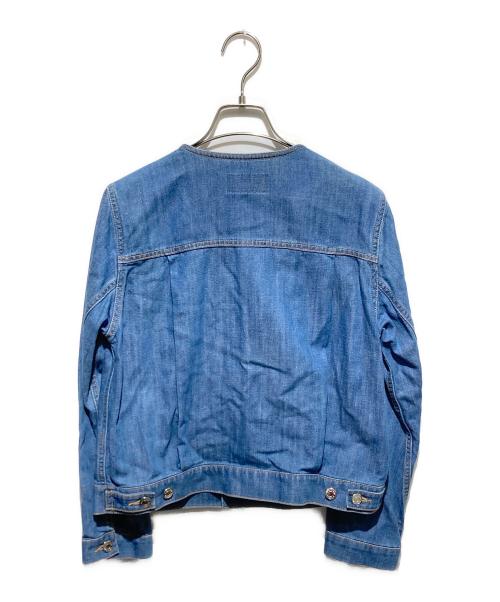 MACKINTOSH PHILOSOPHY（マッキントッシュ フィロソフィー）MACKINTOSH PHILOSOPHY (マッキントッシュ フィロソフィー) ノーカラーデニムジャケット インディゴ サイズ:38の古着・服飾アイテム