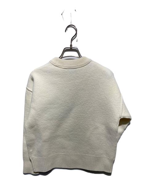 AMI Alexandre Mattiussi（アミアレクサンドルマテュッシ）AMI Alexandre Mattiussi (アミアレクサンドルマテュッシ) ハートA刺繍クルーネックニット ホワイト サイズ:XXSの古着・服飾アイテム