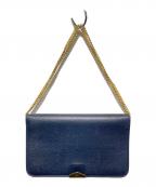 Christian Diorクリスチャン ディオール）の古着「OLD ハニカム柄 チェーンショルダーバッグ」｜ネイビー