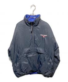 POLO SPORT（ポロスポーツ）の古着「90ｓリバーシブルハーフジップ中綿ジャケット」｜ブラック