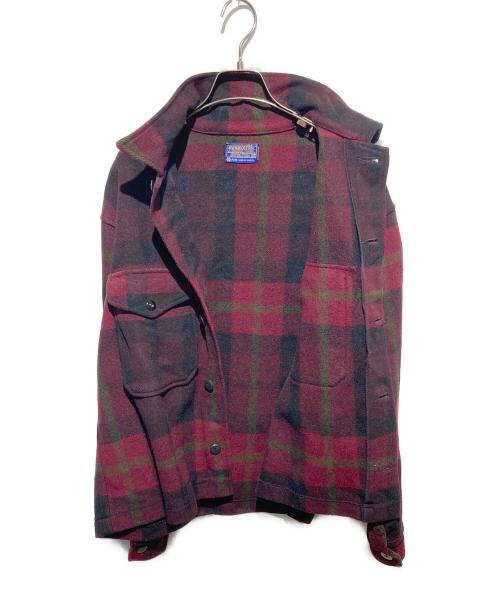 PENDLETON（ペンドルトン）PENDLETON (ペンドルトン) 60's ウールシャツジャケット レッド サイズ:Mの古着・服飾アイテム