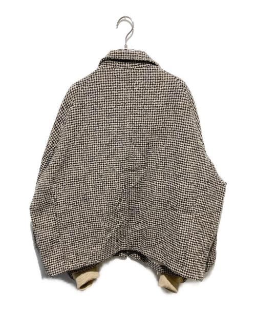 Knuth Marf（クヌースマーフ）knuth marf (クヌースマーフ) ツイードジャケット ブラック×ベージュ サイズ:FREEの古着・服飾アイテム
