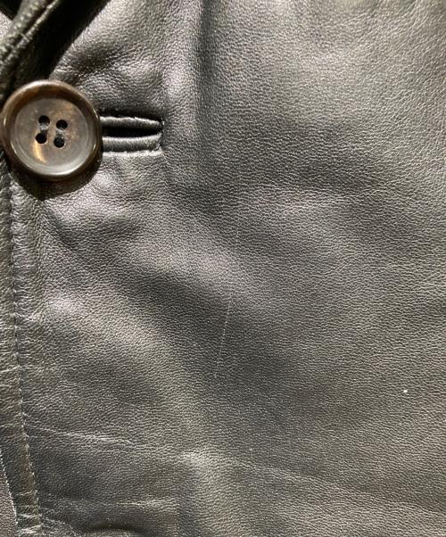 COMME CA DU MODE MEN（コムサデモードメン）COMME CA DU MODE MEN (コムサデモードメン) レザーテーラードジャケット ブラック サイズ:2の古着・服飾アイテム