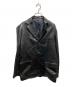 COMME CA DU MODE MEN（コムサデモードメン）の古着「レザーテーラードジャケット」｜ブラック