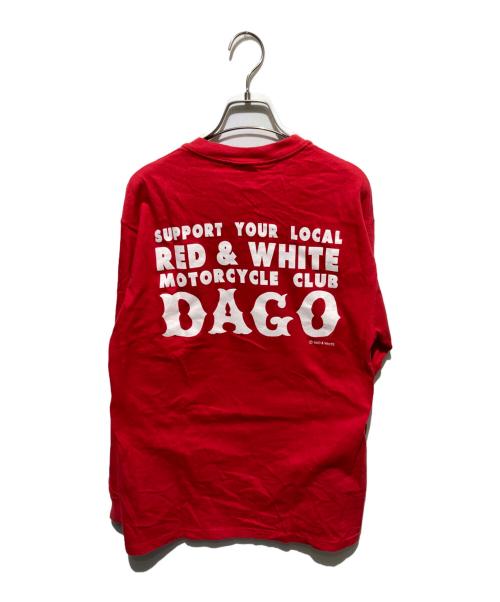 Hanes（ヘインズ）Hanes (ヘインズ) プリントカットソー レッド サイズ:Mの古着・服飾アイテム