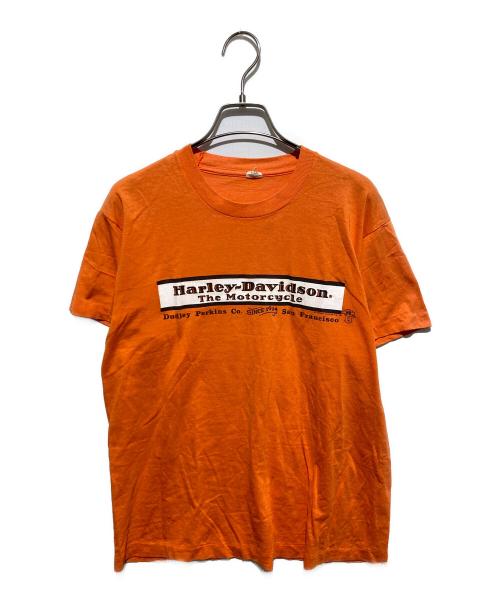 SCREEN STARS（スクリーンズスターズ）SCREEN STARS (スクリーンズスターズ) 80sヴィンテージTシャツ Harley Davidson オレンジ サイズ:Lの古着・服飾アイテム