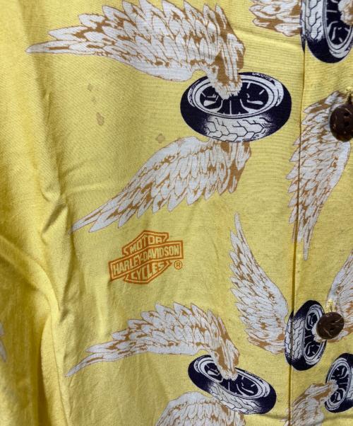 HARLEY-DAVIDSON（ハーレーダビッドソン）HARLEY-DAVIDSON (ハーレーダビッドソン) アロハシャツ イエロー サイズ:Ｌの古着・服飾アイテム