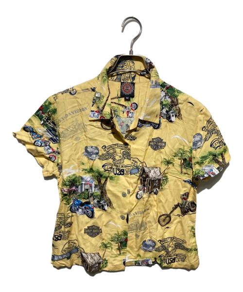 HARLEY-DAVIDSON（ハーレーダビッドソン）HARLEY-DAVIDSON (ハーレーダビッドソン) アロハシャツ イエロー サイズ:Mの古着・服飾アイテム