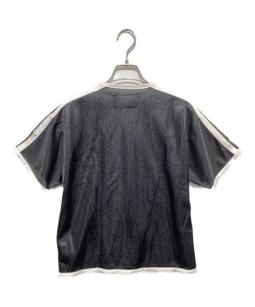 HARLEY-DAVIDSON（ハーレーダビッドソン）HARLEY-DAVIDSON (ハーレーダビッドソン) ジップアップメッシュスリーブｔシャツ ブラック サイズ:Lの古着・服飾アイテム