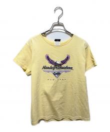 HARLEY-DAVIDSON（ハーレーダビッドソン）の古着「イーグルプリントｔシャツ」｜イエロー