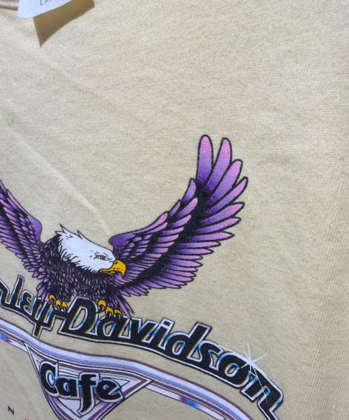 HARLEY-DAVIDSON（ハーレーダビッドソン）HARLEY-DAVIDSON (ハーレーダビッドソン) イーグルプリントｔシャツ イエロー サイズ:Ｌの古着・服飾アイテム