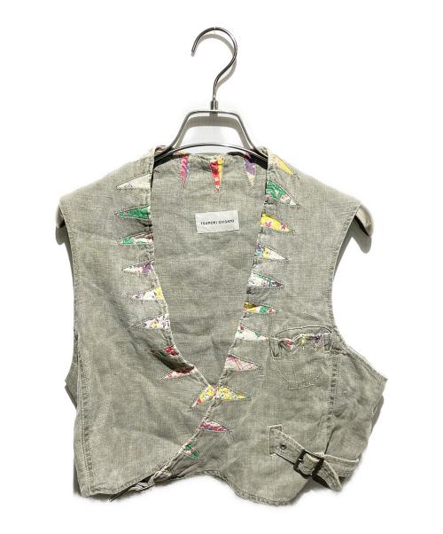 tsumori chisato（ツモリチサト）tsumori chisato (ツモリチサト) パッチワークデニムベスト グレー サイズ:2の古着・服飾アイテム