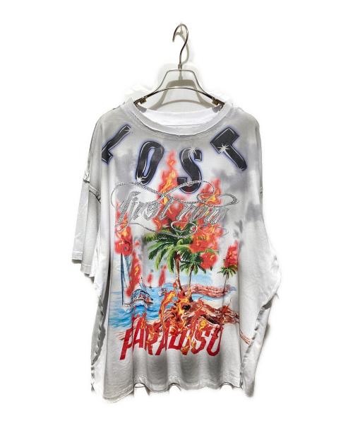 FIRST ROW（ファーストロウ）FIRST ROW (ファーストロウ) Burning Paradiso T-Shirt グレー サイズ:ＸＬの古着・服飾アイテム
