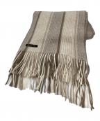 LORO PIANAロロピアーナ）の古着「カシミヤストライプマフラー」｜ベージュ