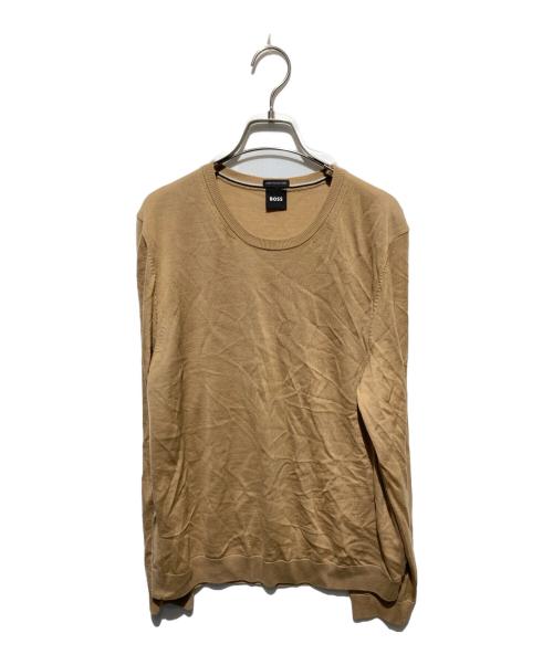BOSS（ボス）BOSS (ボス) ウールニット ベージュ サイズ:Lの古着・服飾アイテム